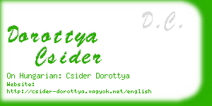 dorottya csider business card